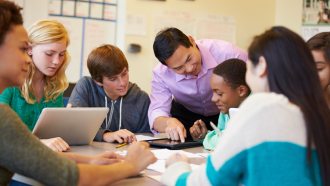 teacher and students