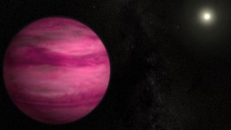 The planet depicted here — GJ 504b, a huge body four times as massive as Jupiter — orbits a star 57 light-years away. When these bodies orbit stars other than our own, we call them exoplanets.