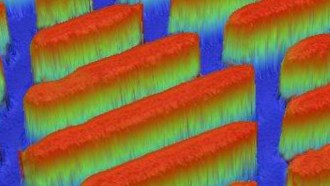 Patterned surfaces with microscopic bumps