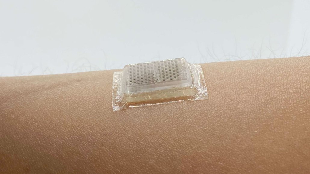 ultrasound patch on skin