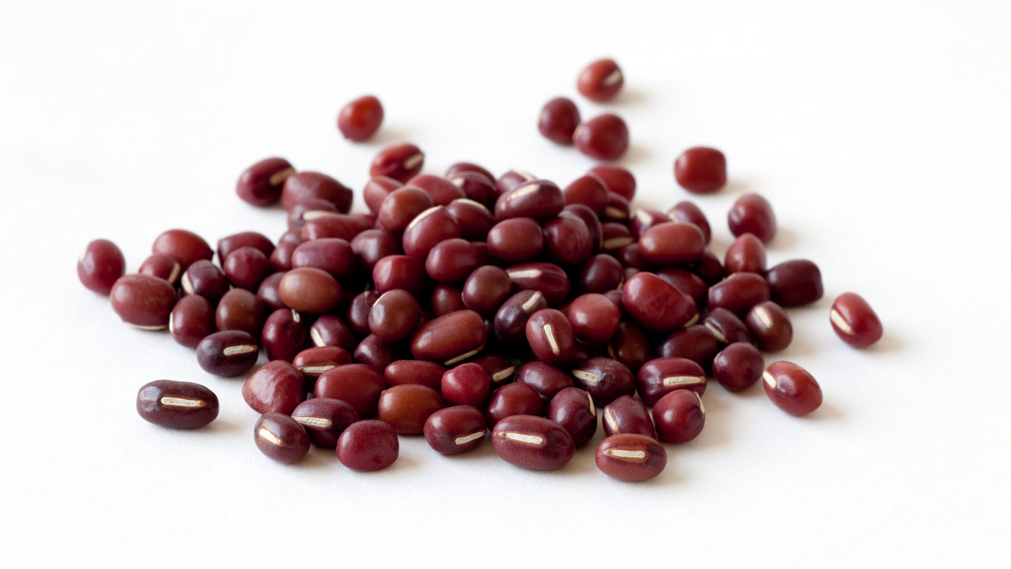 A pile of red (adzuki) beans